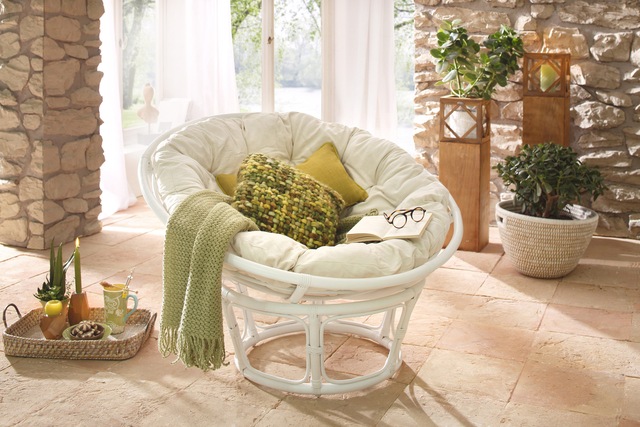Home affaire Rattanstuhl »Papasansessel, TOPSELLER!« () aus geflochtenem Rattan, in verschiedenen Grössen (80-110 cm)