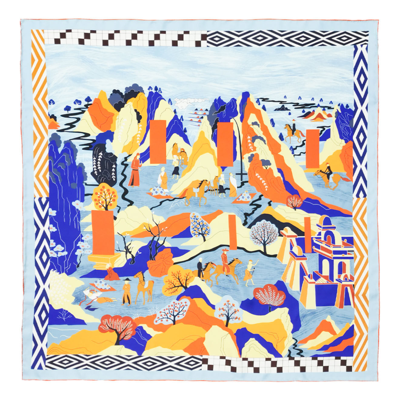 United by PDC Carré de Soie Sylvia multicolore - 25x25 cm