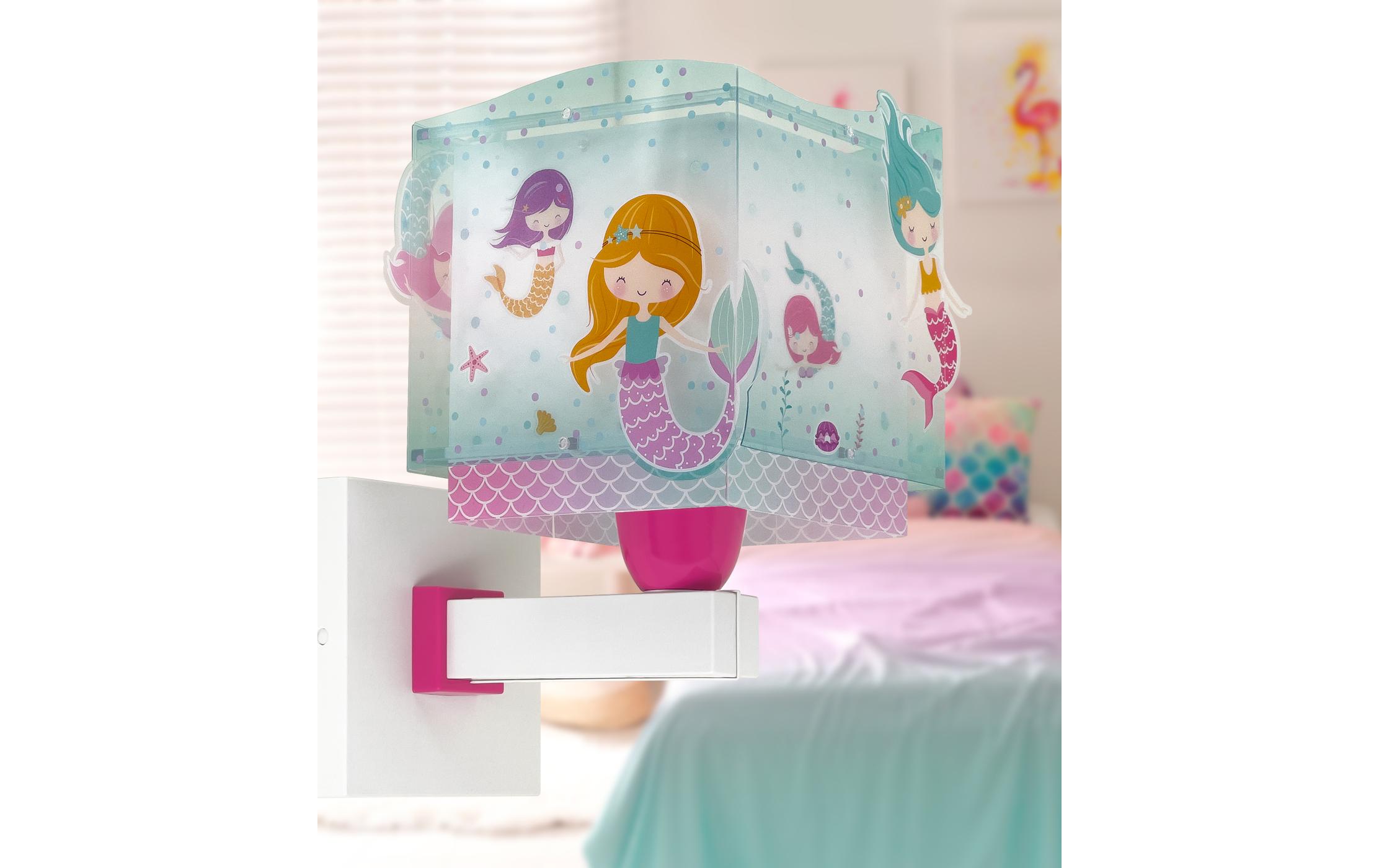 Wandleuchte MermaidsWandlampe mit Doppelschirm für Kinderzimmer