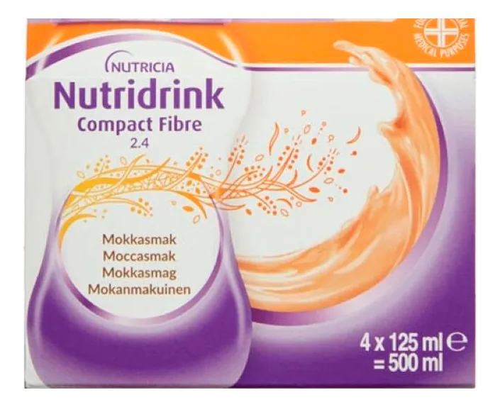 Nutridrink Compact Fibre Mocca - 4 x 125 ml.