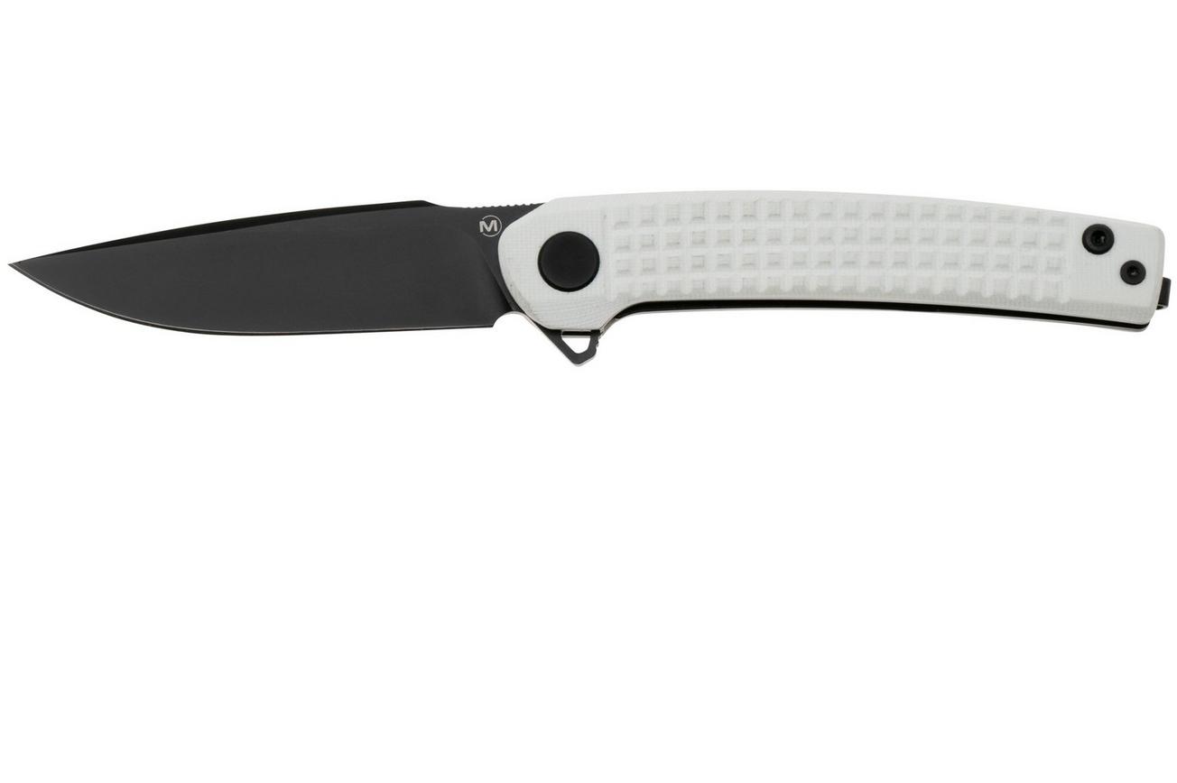 Böker Magnum Empery 01SC090 Black 440B, White G10, zakmes