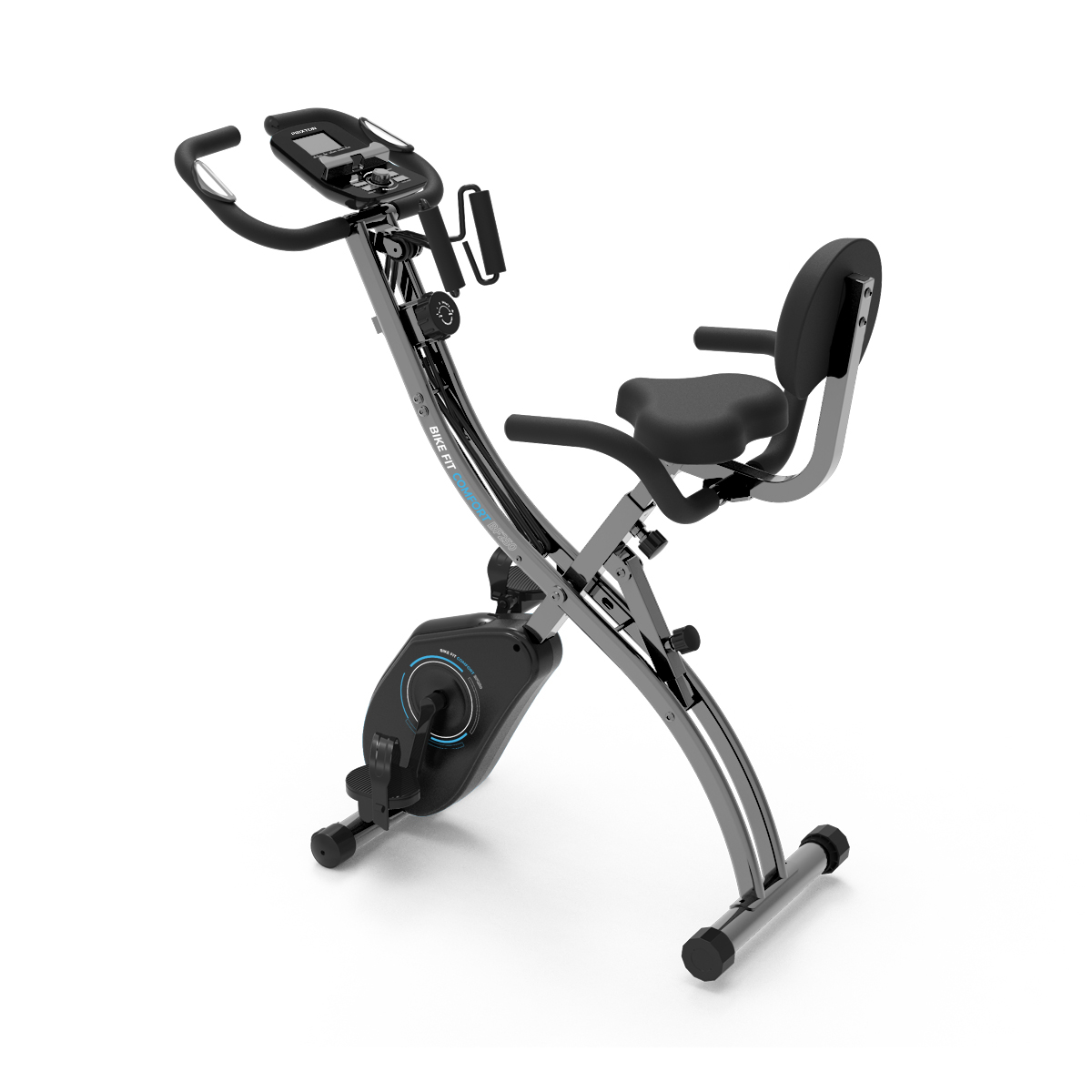 Bicicleta ergométrica dobrável Bike Fit Comfort com resistência de 1,5 kg | 2 faixas elásticas