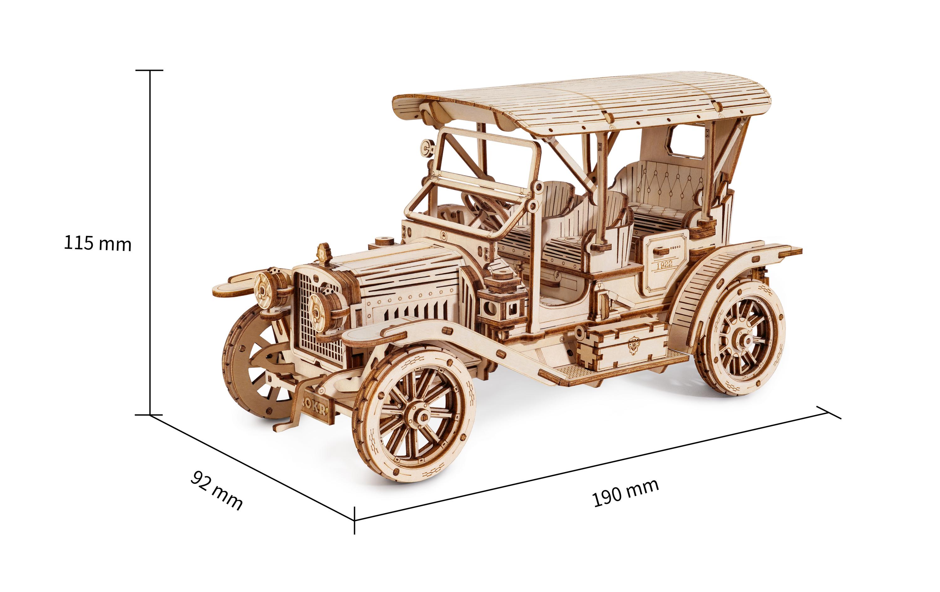Bausatz Vintage Auto3D-Puzzle aus lasergeschnittenen Holzteilen