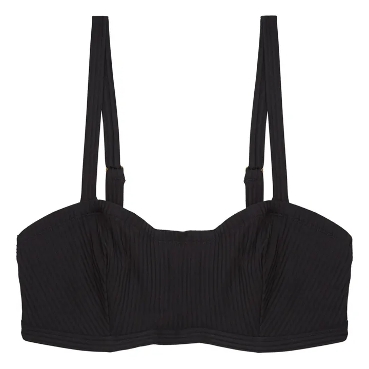 Albertine Haut de Maillot Tiga Côtelé | Noir