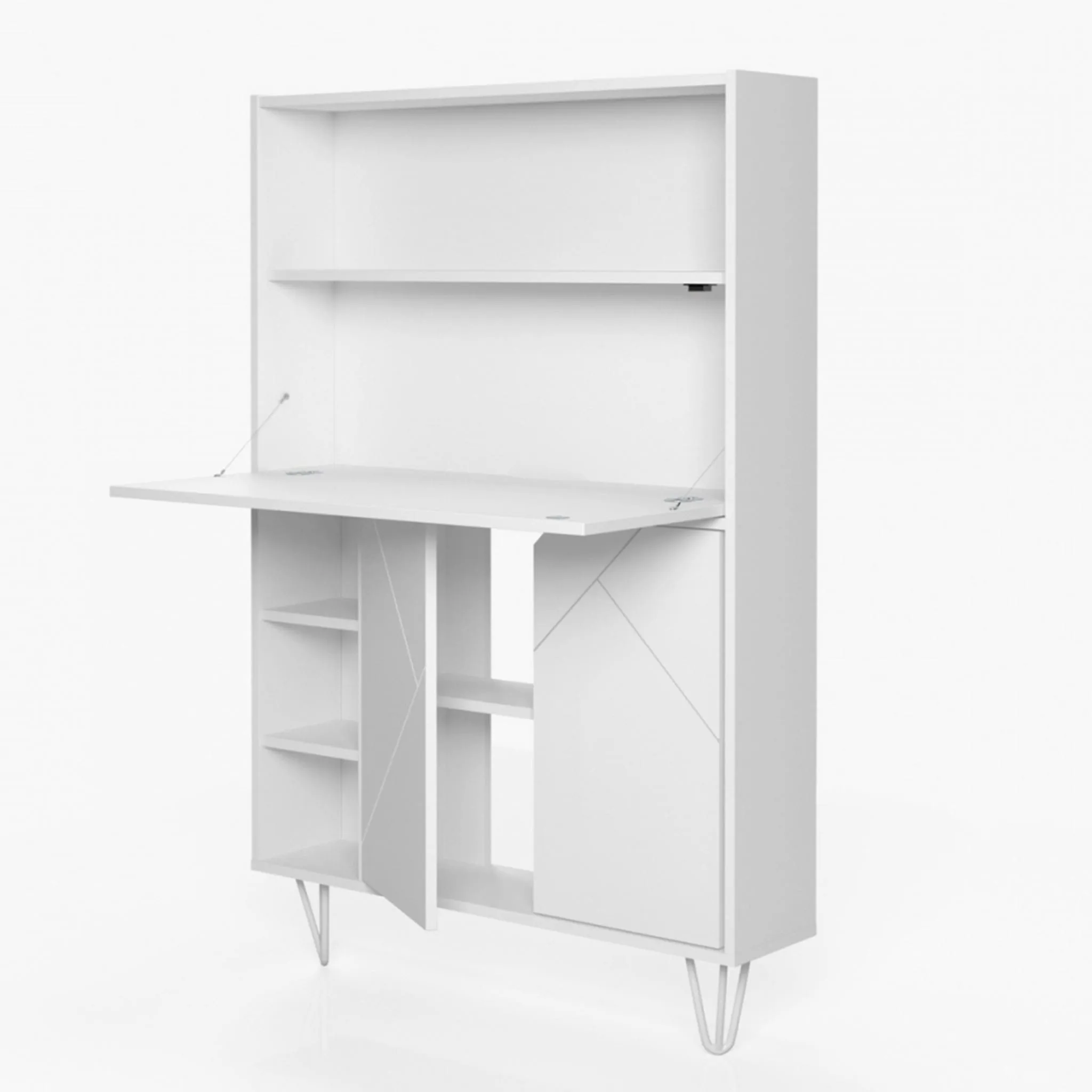 Nexera Bureau Mural Slim - Blanc