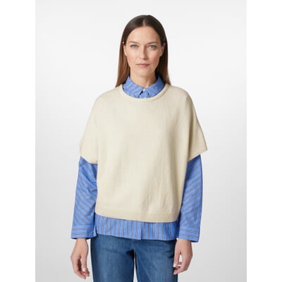 Damen-Strickpullunder, Creme