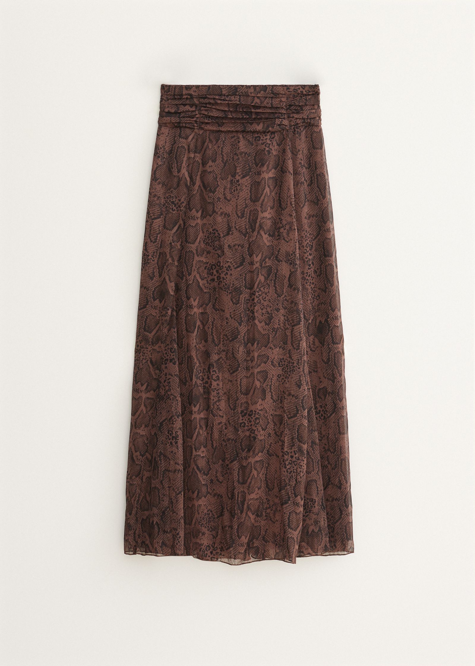 Maxi rok met slangenprint