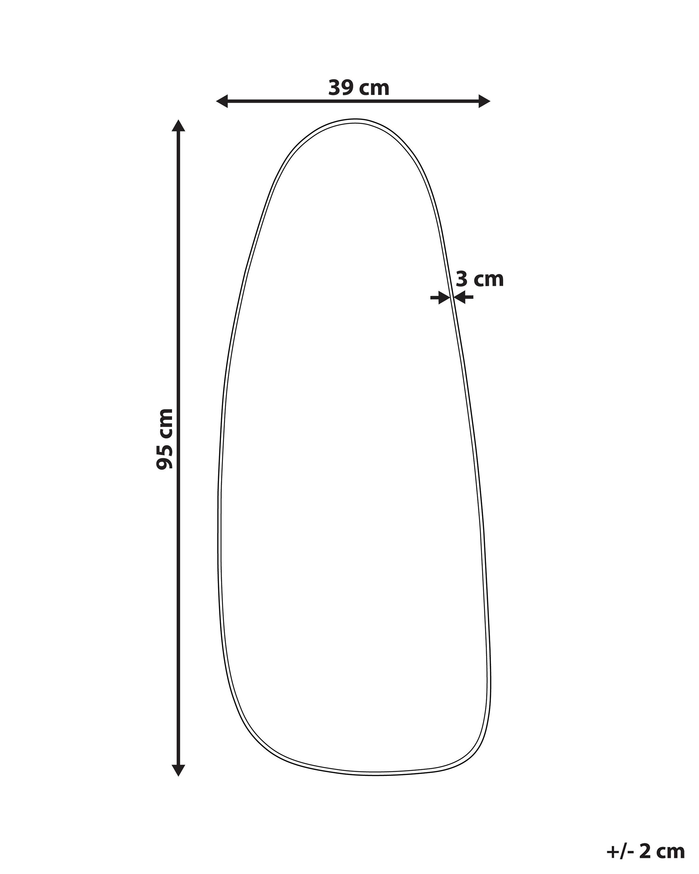 Wandspiegel CERGY 39 cm 95 cm Metaal Zwart