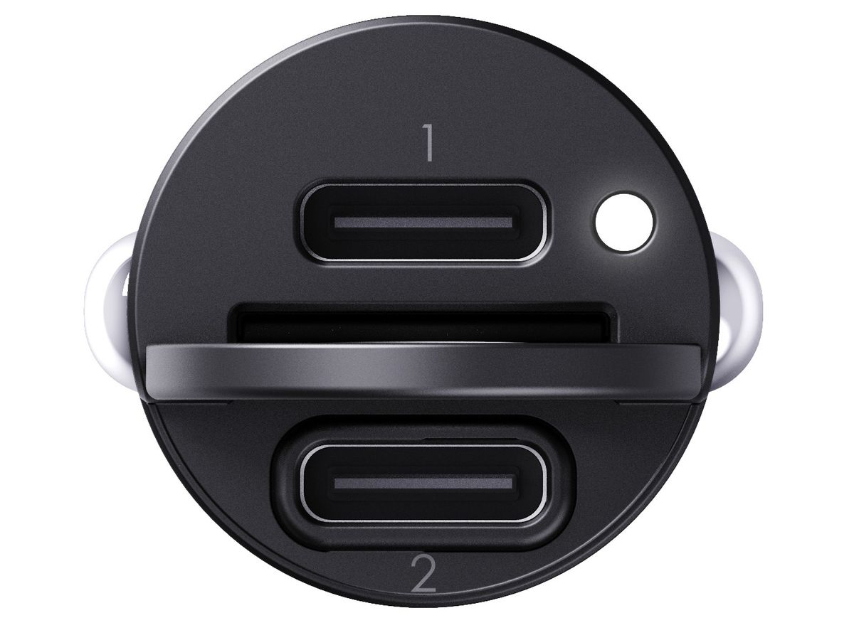 (30W) Dual USB C Auto KFZ Fast Charge Ladegerät Car Charger QC (CC-A4) - Schwarz