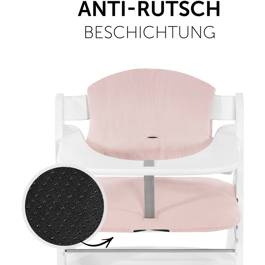 hauck Hochstuhlauflage Select Muslin Rose