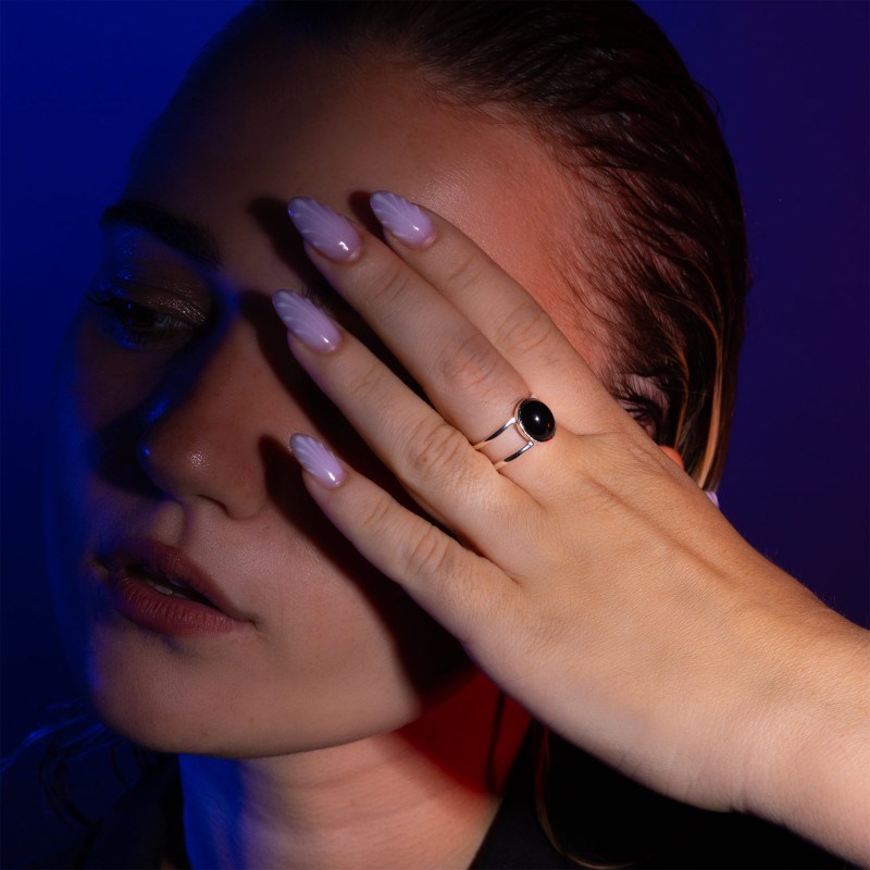 Bague Lyna Pierre Noire