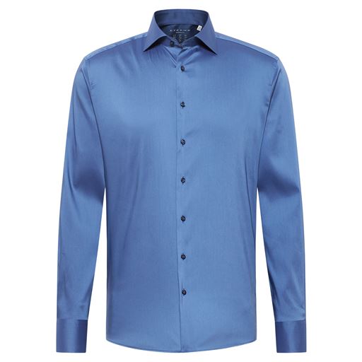 Eterna Langærmet Modern Fit Performance Skjorte, Blå, 46