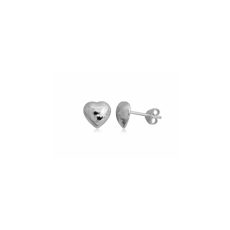 Puces coeur en argent