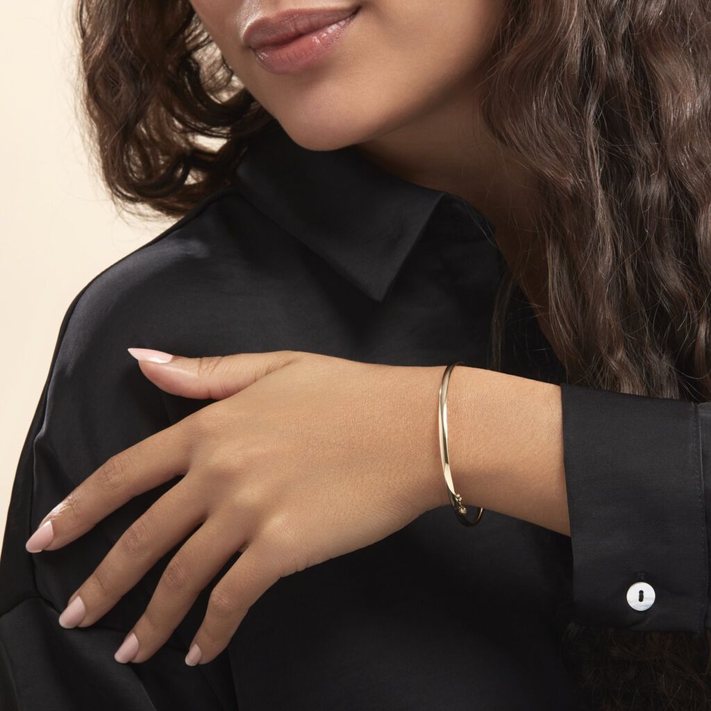 Bracelet Jonc Cynthia Fil Flexible Or Jaune