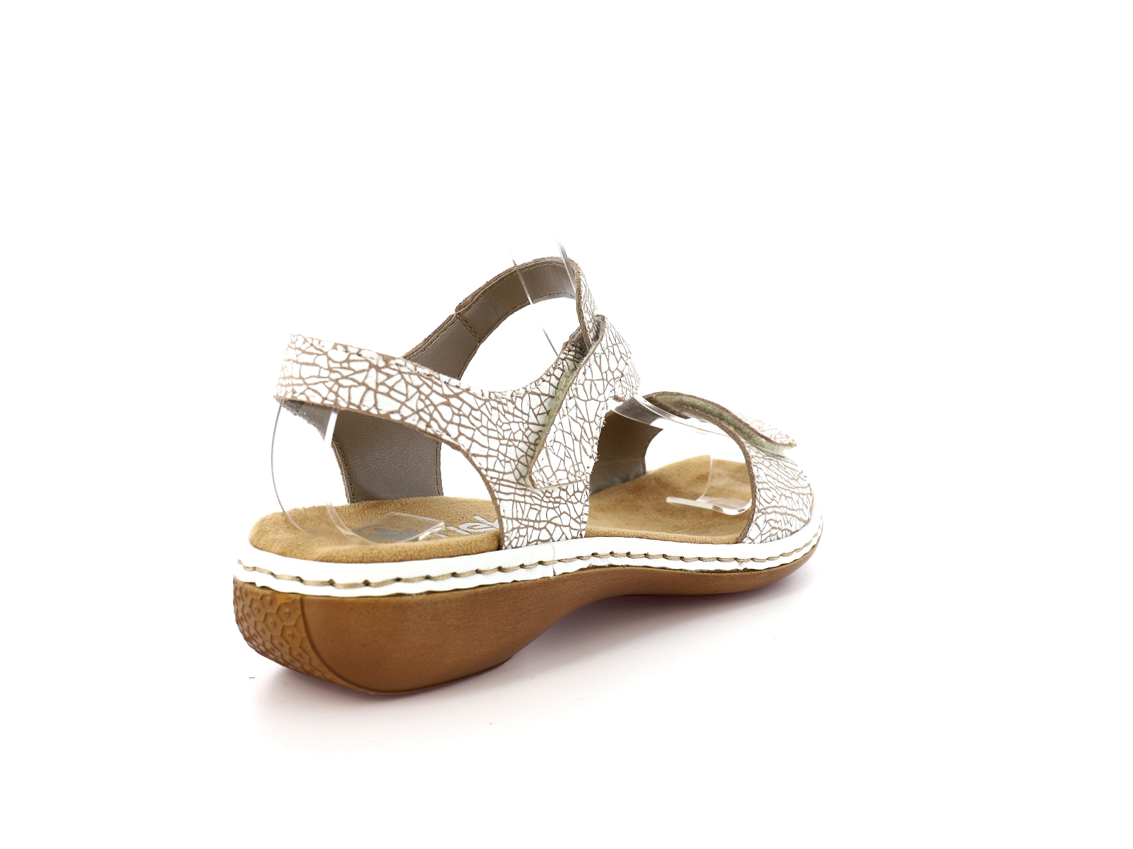 Rieker-659C7 Cuir Multi Blanc