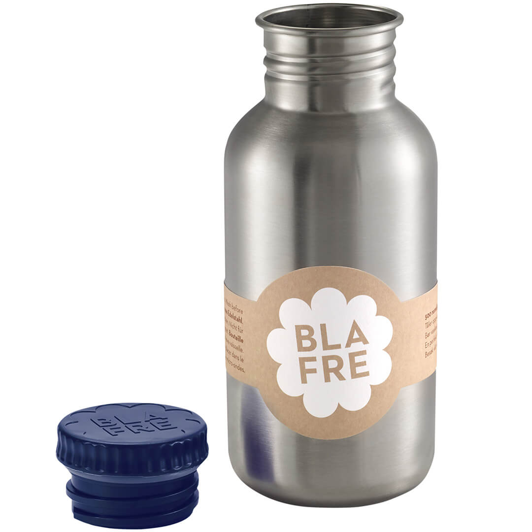 Blafre rvs drinkfles donkerblauw - 500ml