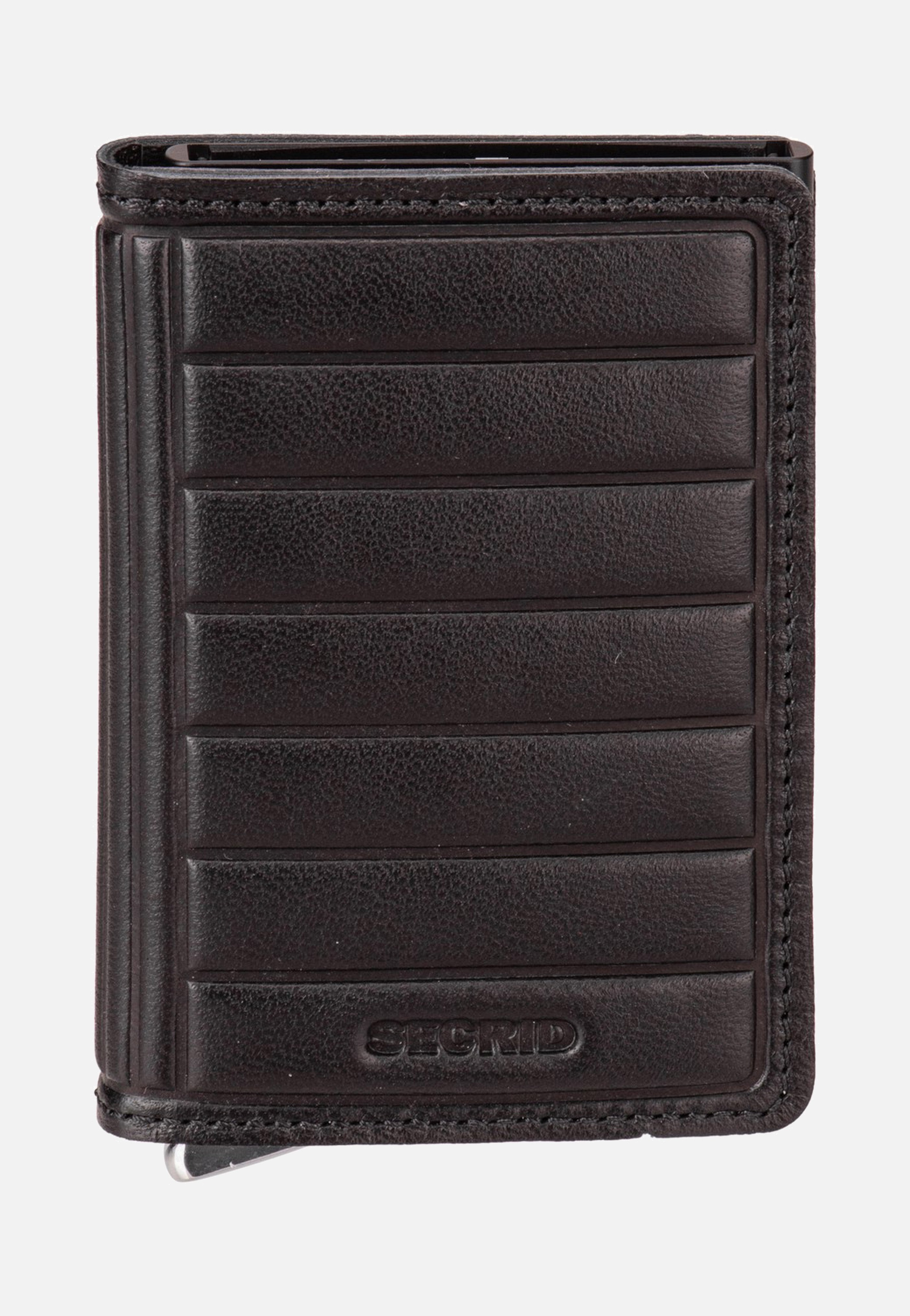 Slimwallet Emboss Lines Black+ - Portemonnaie