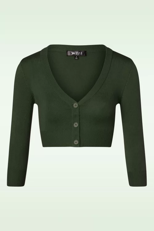 Mak Sweater Shela cropped vest in jagersgroen