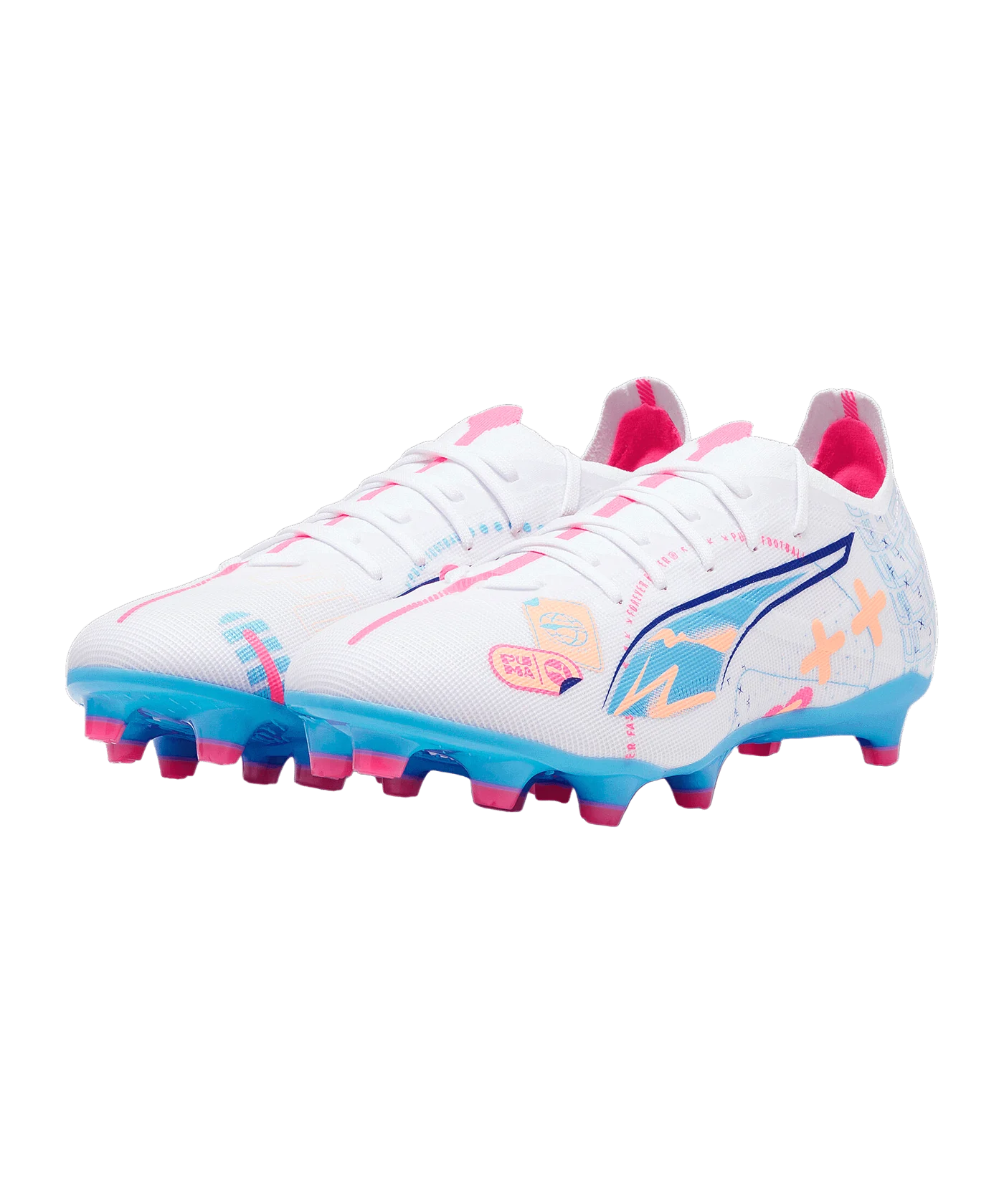 PUMA ULTRA 5 Match FG/AG Volume Up Weiss Blau F01