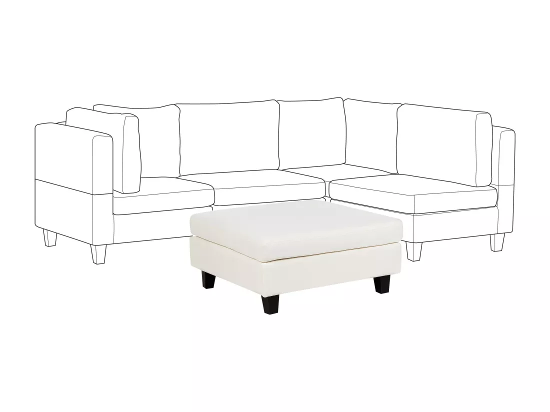 Ottoman UNSTAD Tissu Blanc cassé