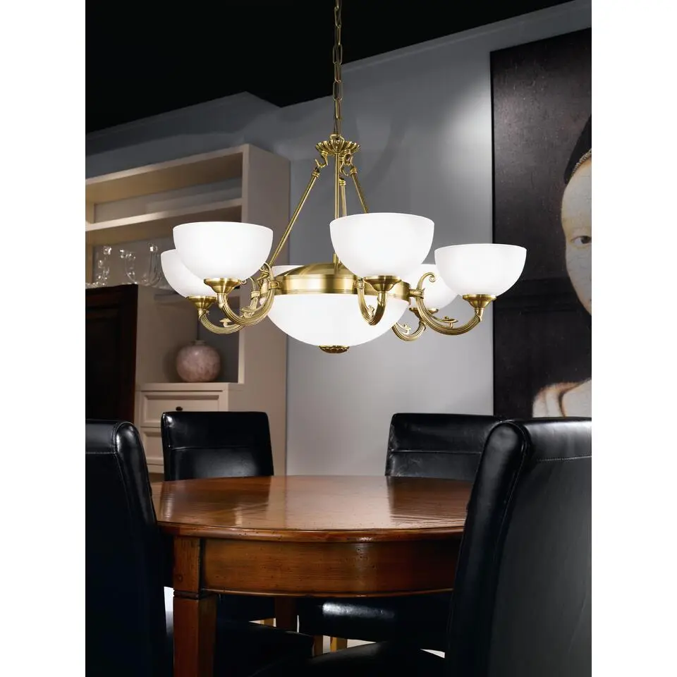 EGLOSavoy-Hanglamp-6Lichts-Ø740mm.-Brons-Wit