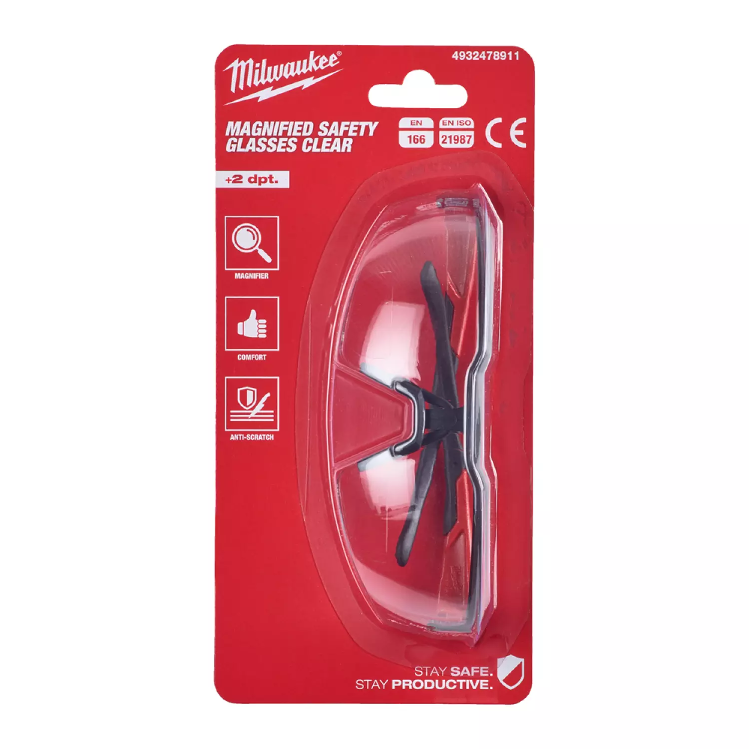 Milwaukee 4932478911 Veiligheidsbril met leesfunctie  2 - helder
