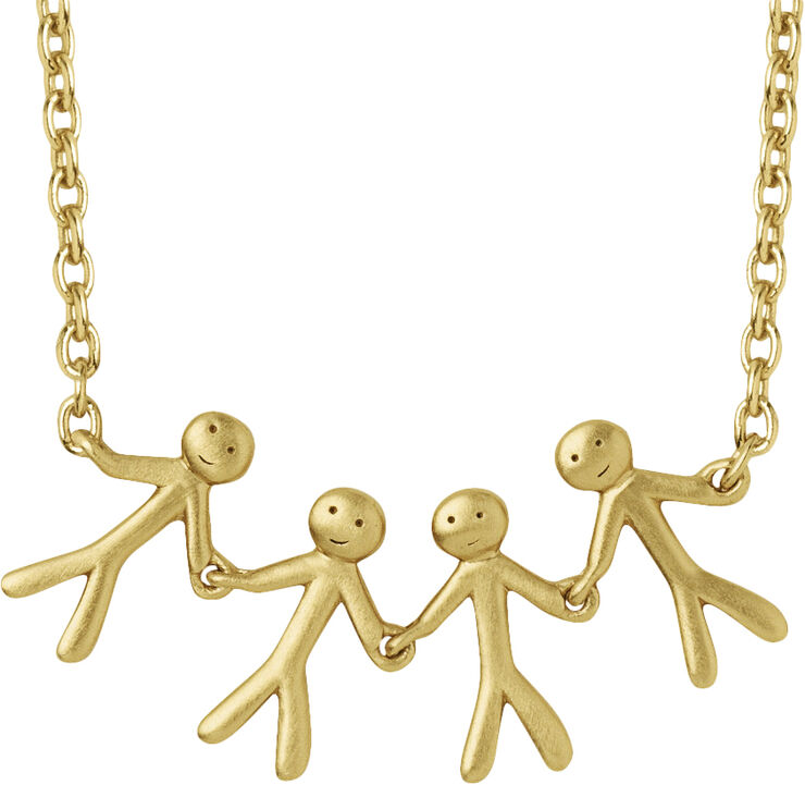ByBiehl Together Family 4 necklace - GP Guld