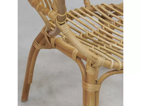 Grand fauteuil en rotin Empire