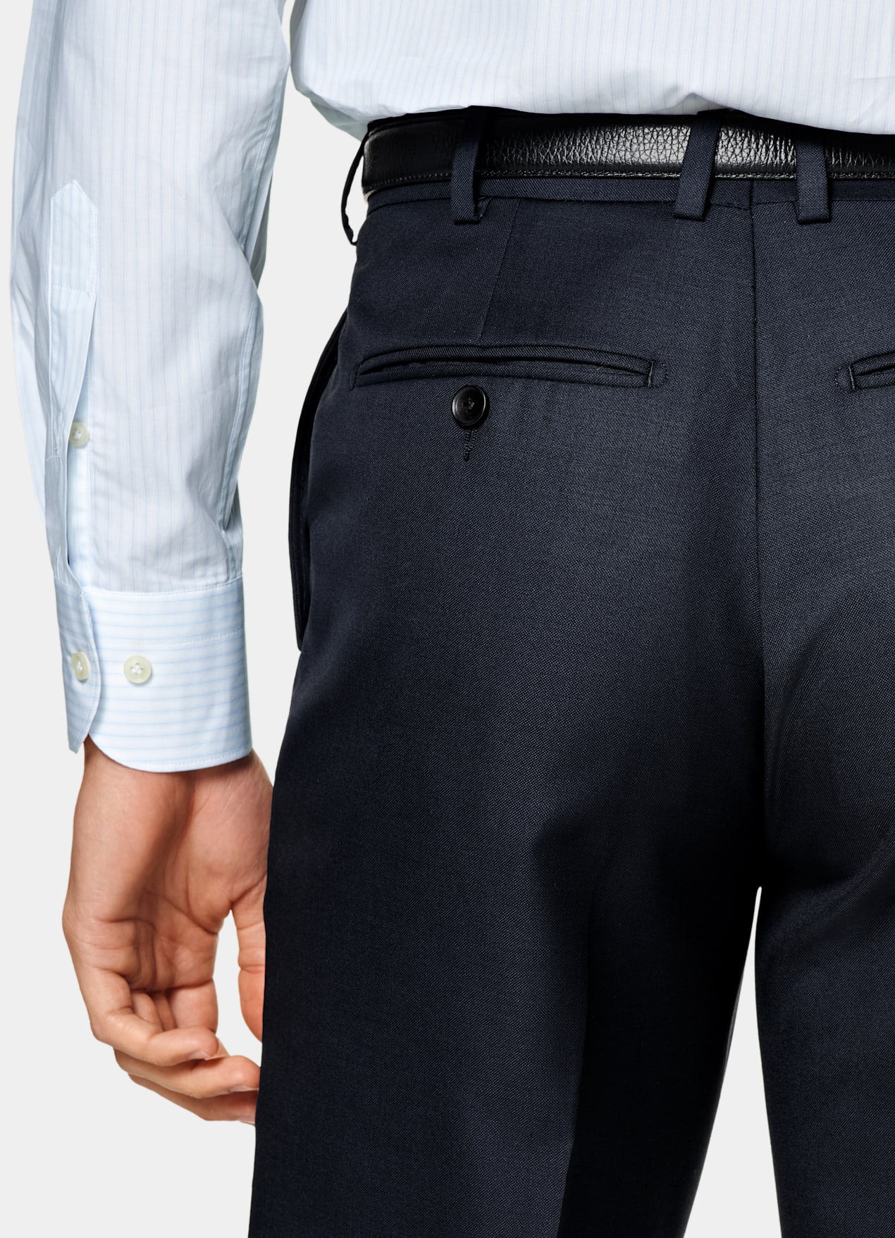 Pantalon de costume Slim Leg Straight bleu marine
