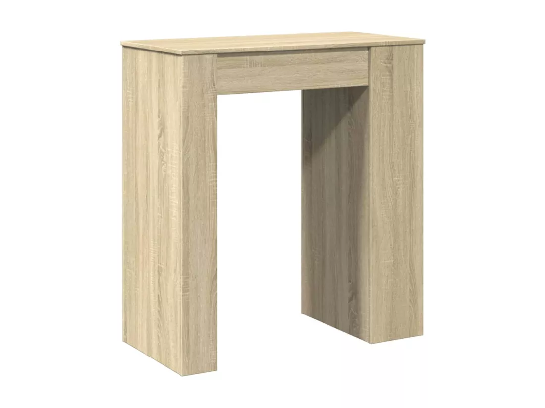 Table de bar avec étagères chêne sonoma bois d'ingénierie
