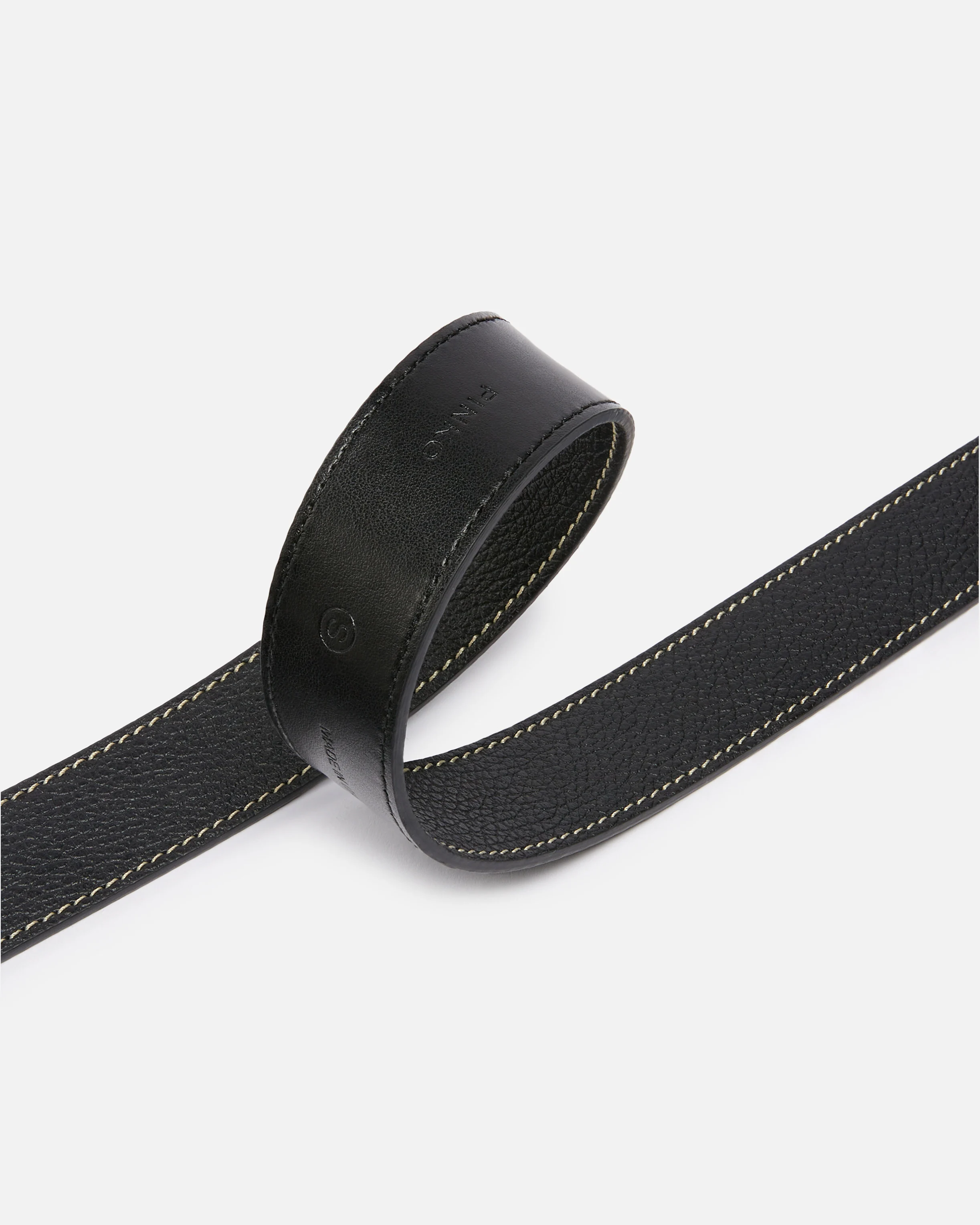 Ceinture foulonné de avec mini boucle | Noir