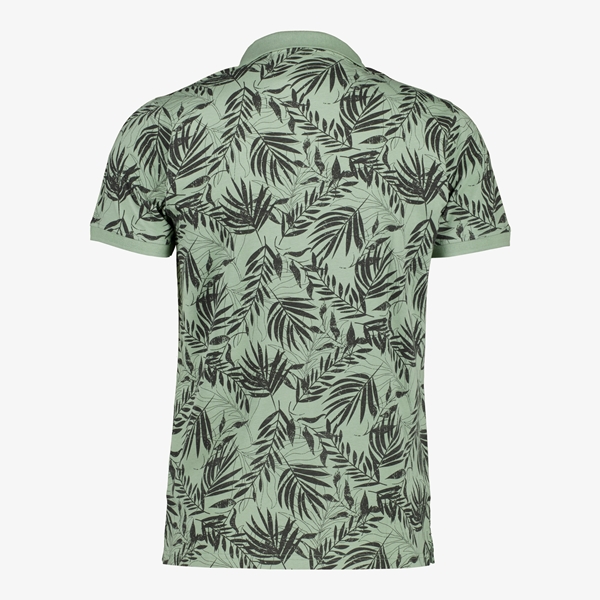Unsigned heren polo met bloemenprint groen