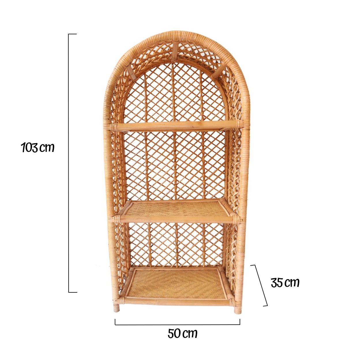 Etagère en rotin  Rizière