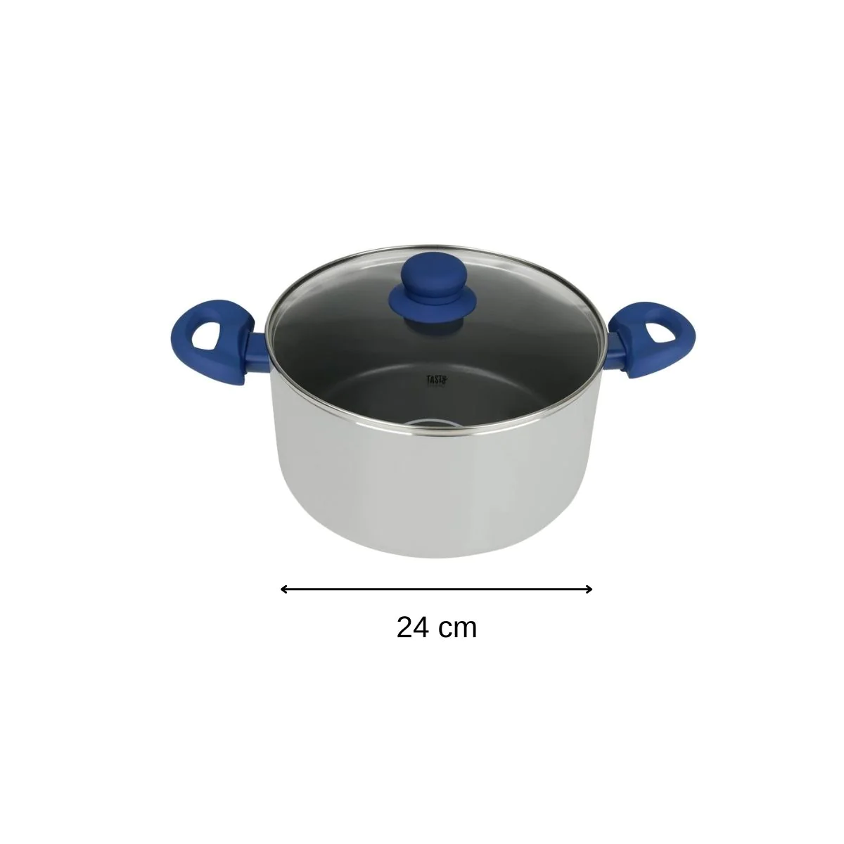 Faitout avec dosage d'huile et couvercle 24 cm Casserole Tasty
