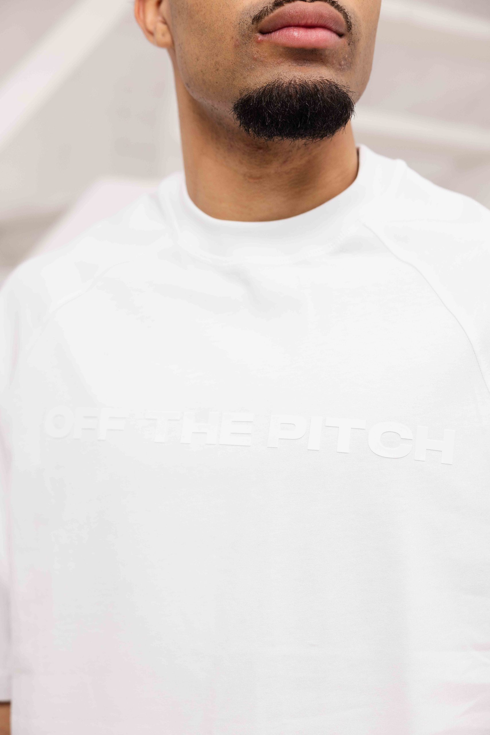 Off The Pitch Raglan Loose Fit T-shirt Heren Wit