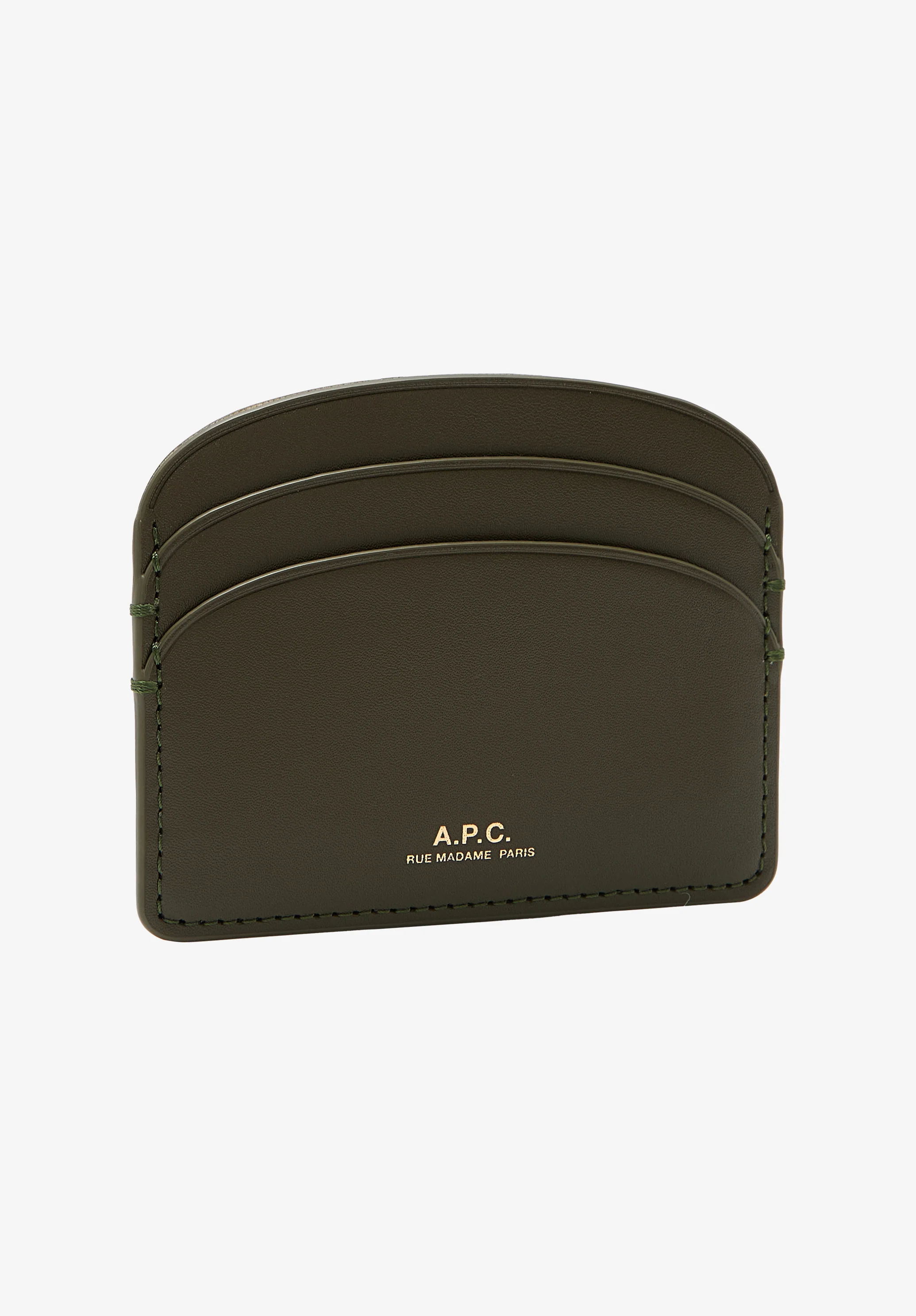 porte-cartes demi-lune - Kaki fonce