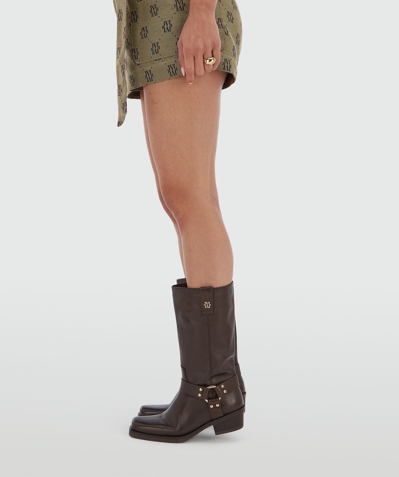 LILIAN laarzen van leer  - dark brown