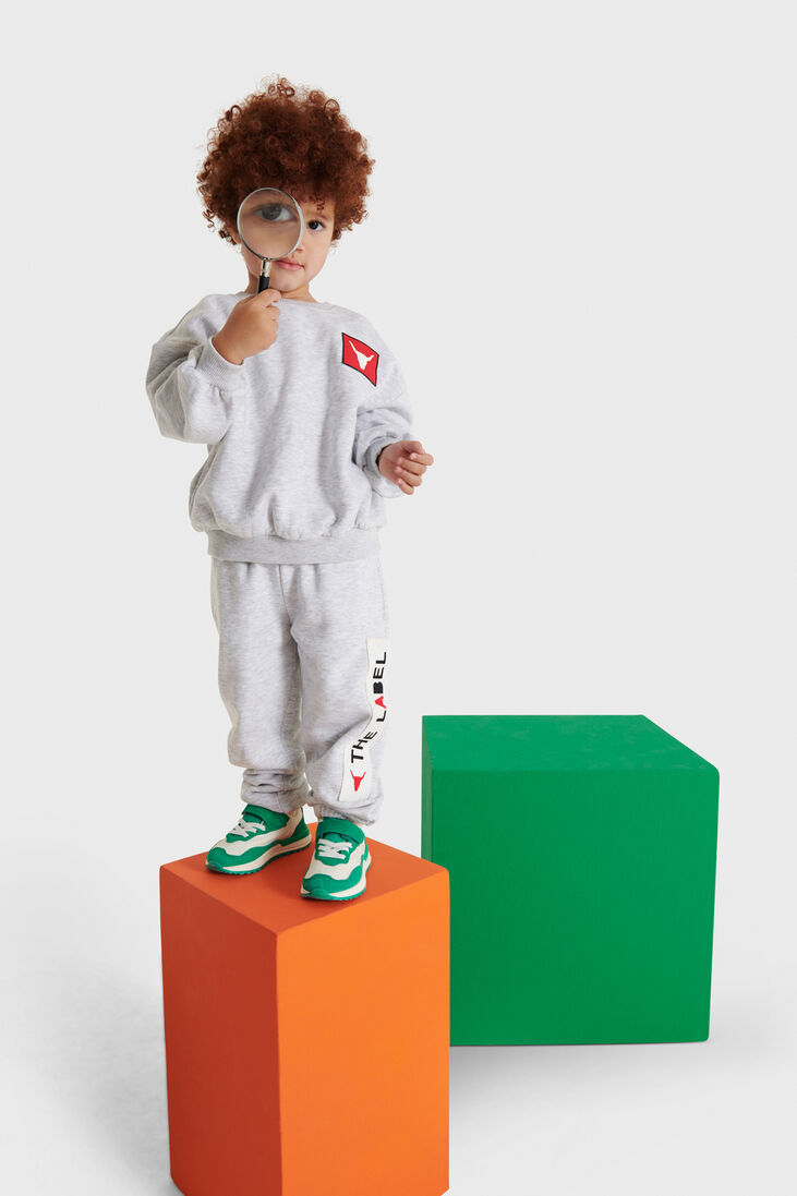 ALIX MINI grijze alix mini  kids knitted sweat pants