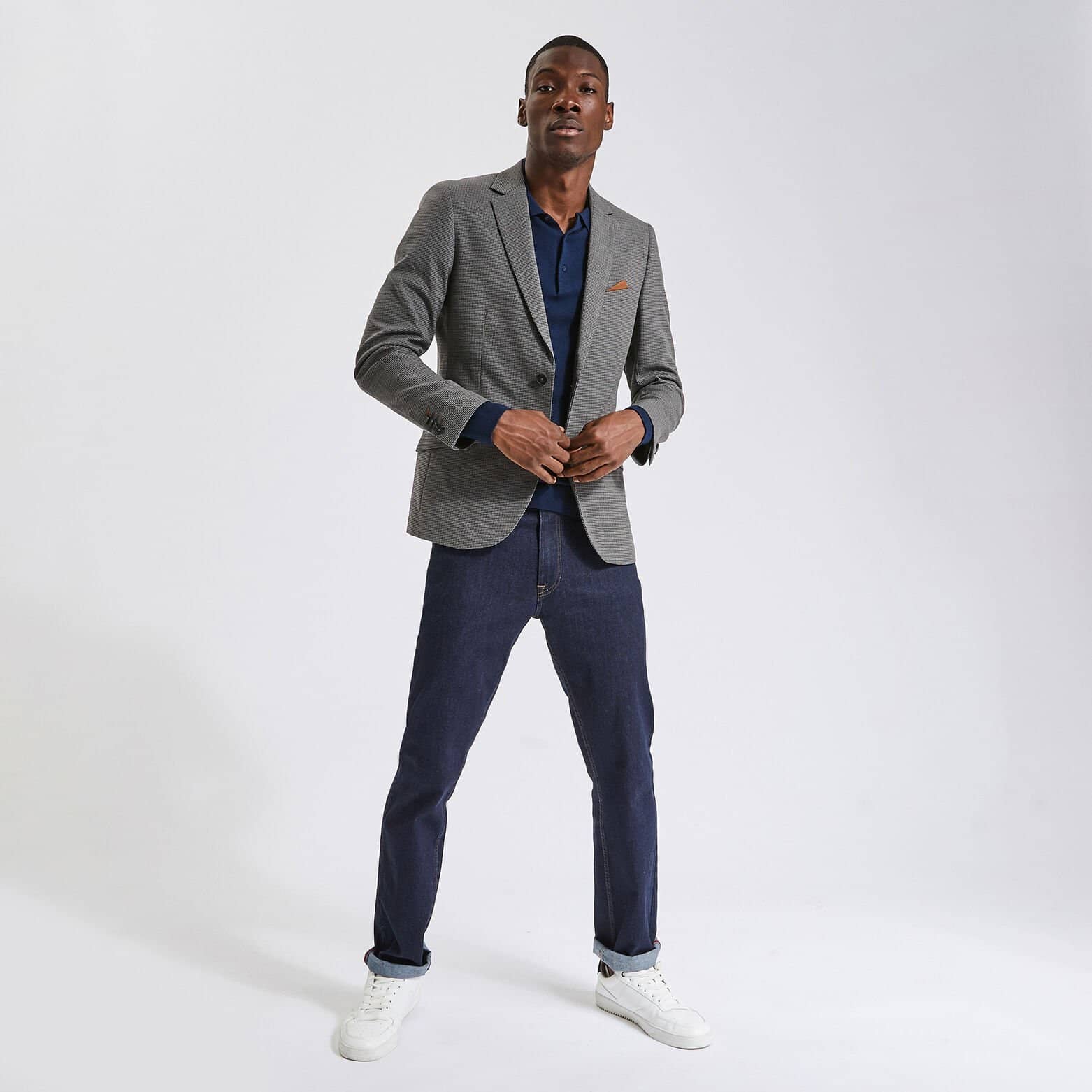 Veste slim motif pied de puce Multicolore