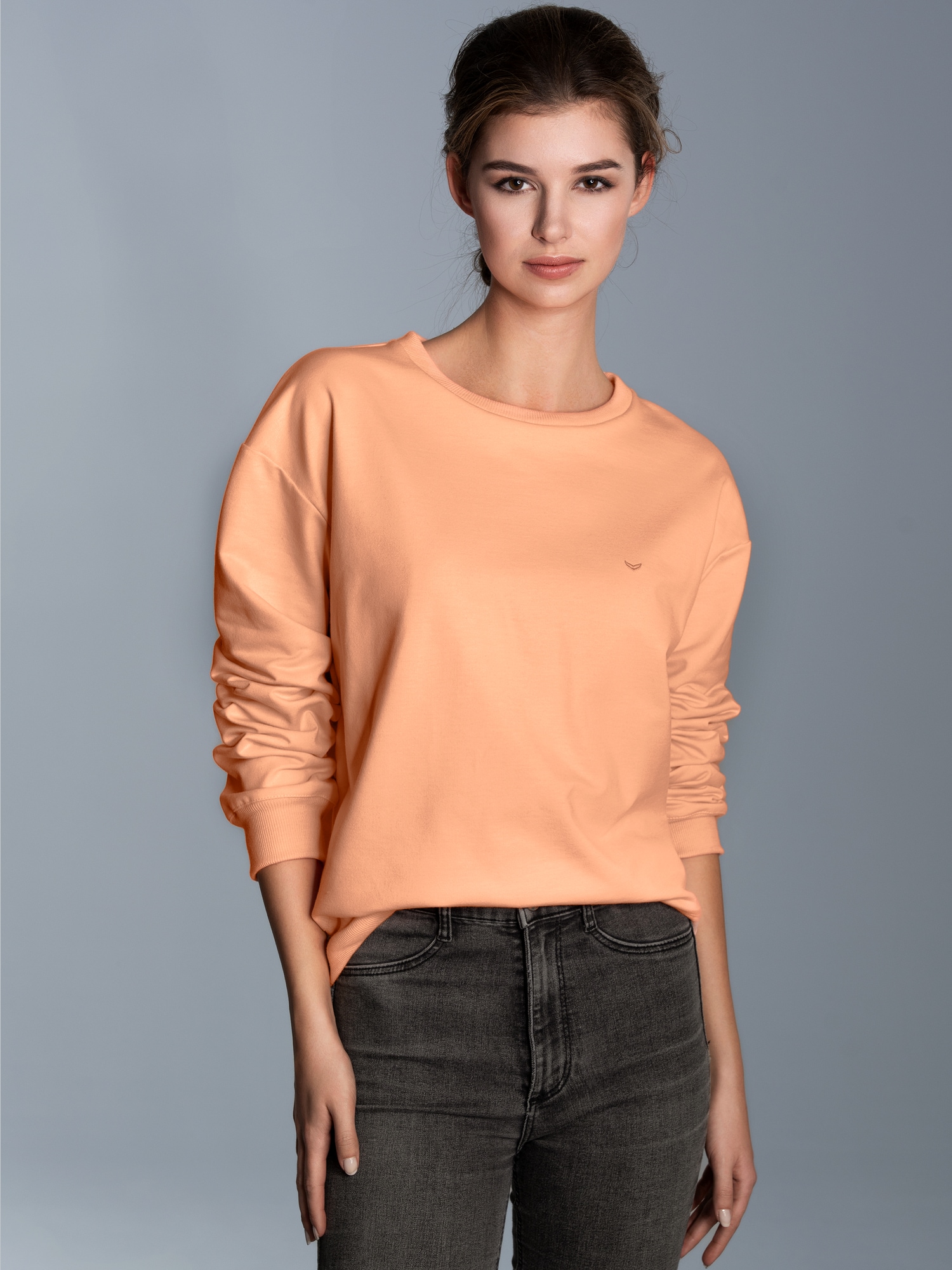Dünnes Sweatshirt Apricot