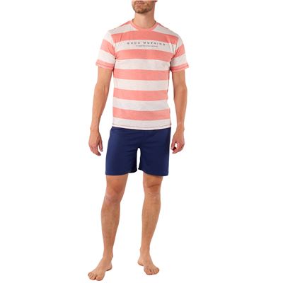 Pyjama short homme rayé
