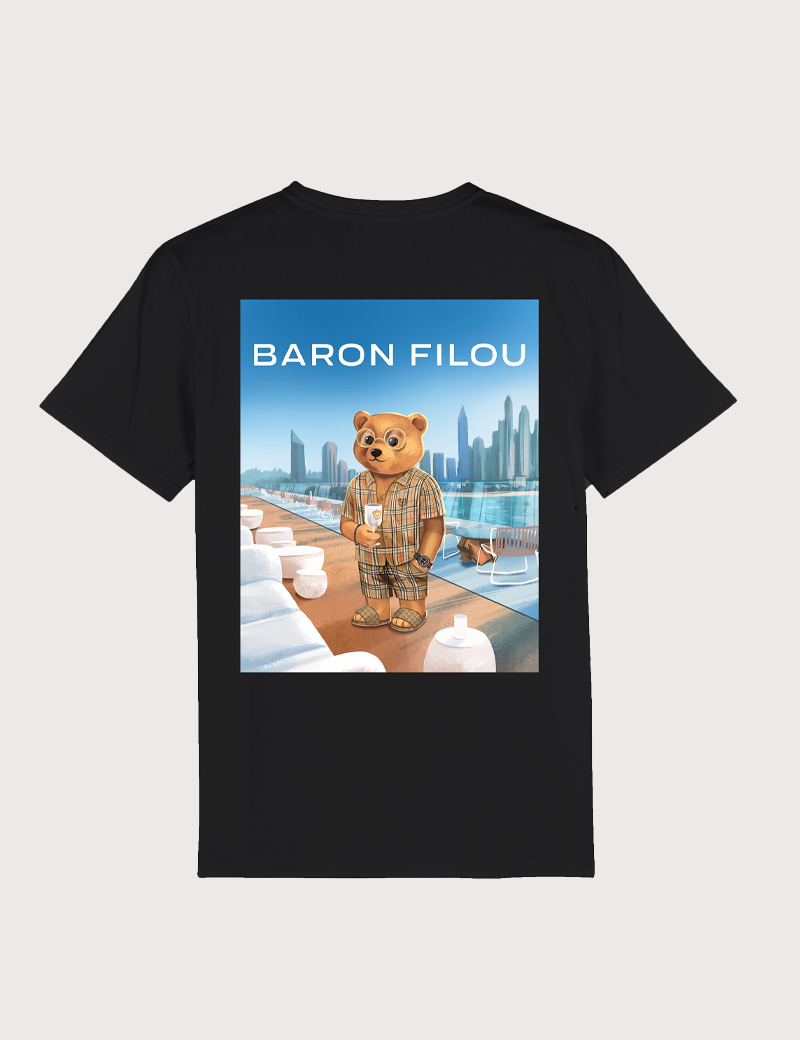 BARON FILOU T-SHIRT DOS IMPRIMÉ FILOU LVI NOIR