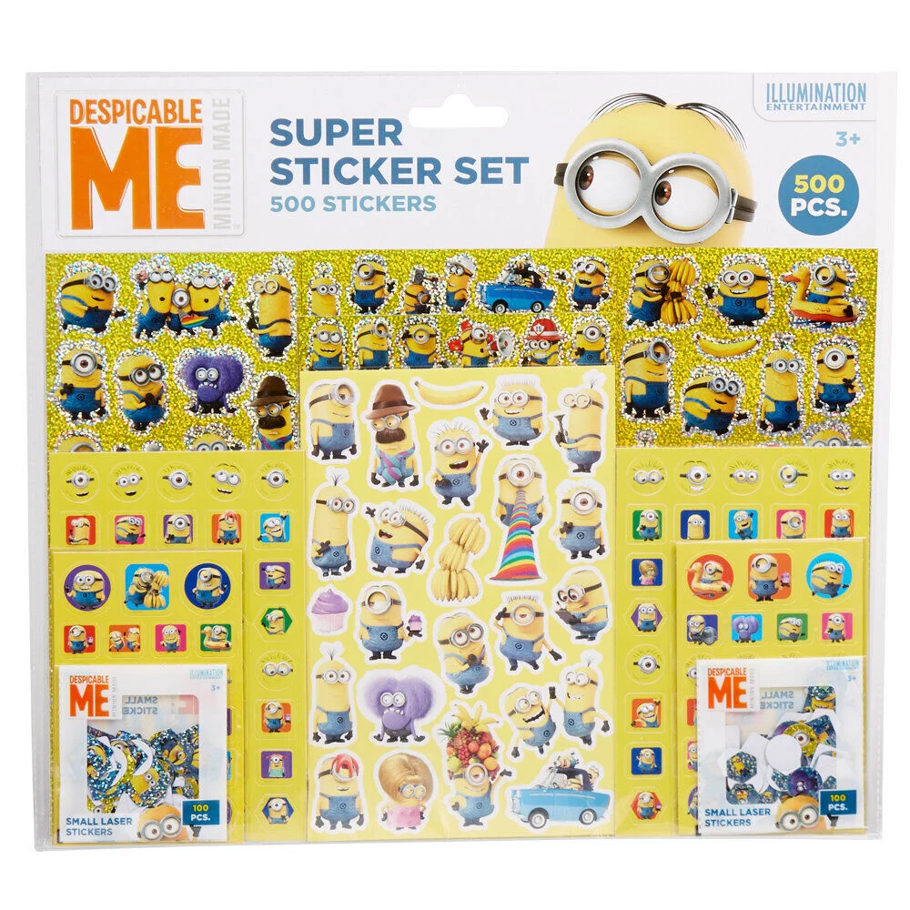 Set de 500 stickers Les Minions Moi Moche et Méchant