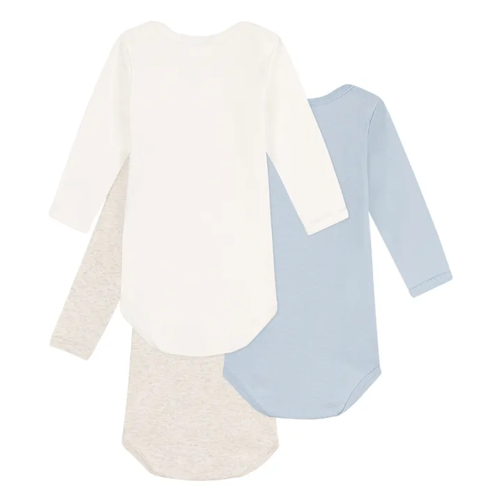 Petit Bateau Lot 3 Bodies Pastel | Bleu