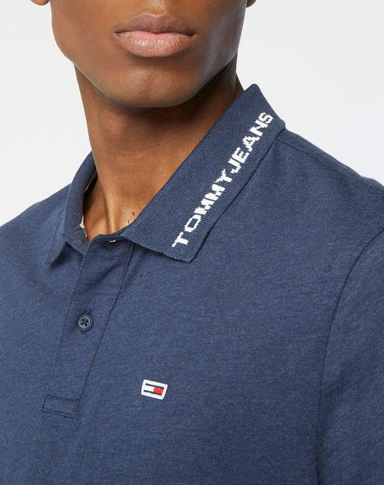 Tommy Jeans Polo regular Jersey bleu marine
