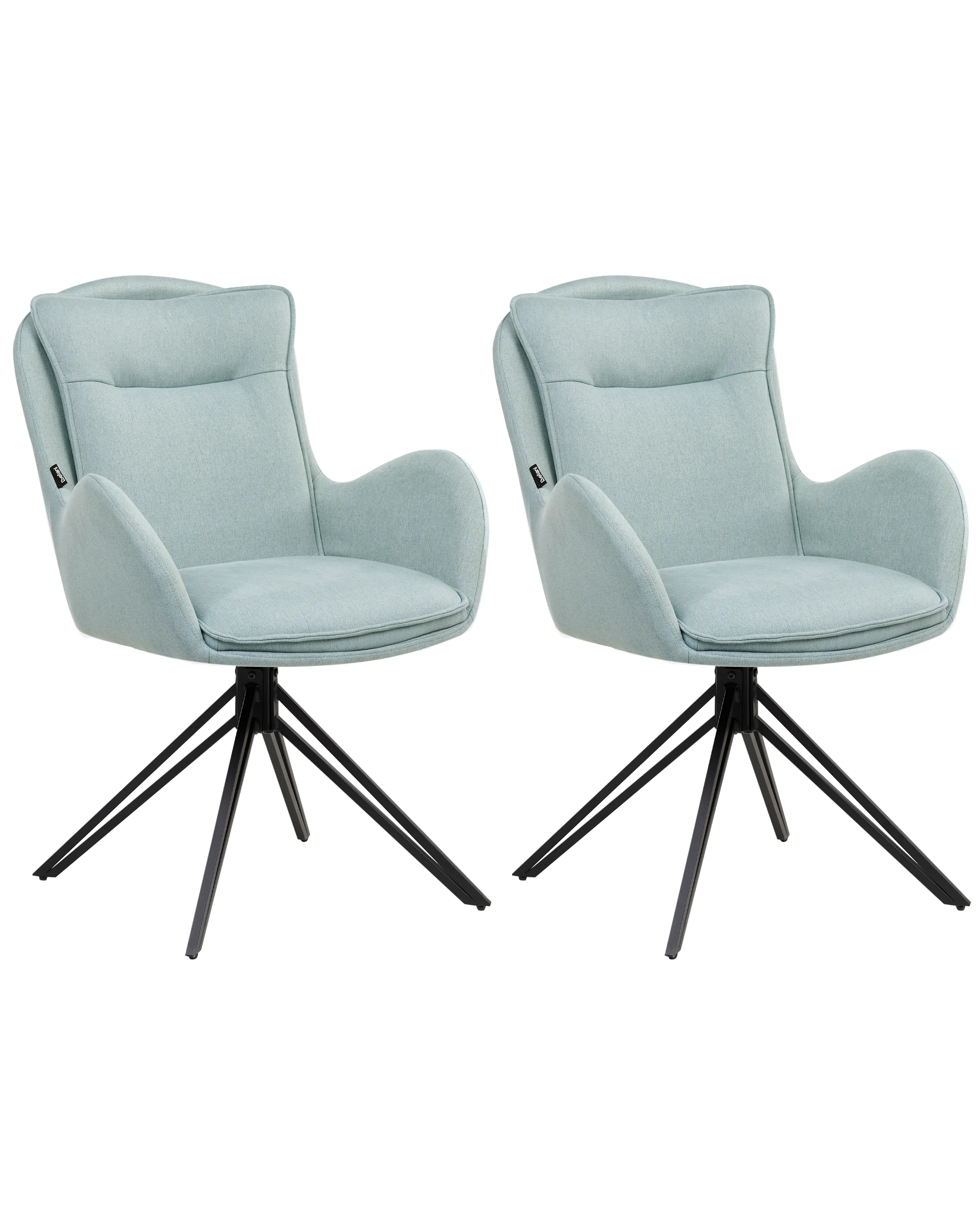 Set van 2 eetkamerstoelen draaibaar AVELAR Lichtblauw