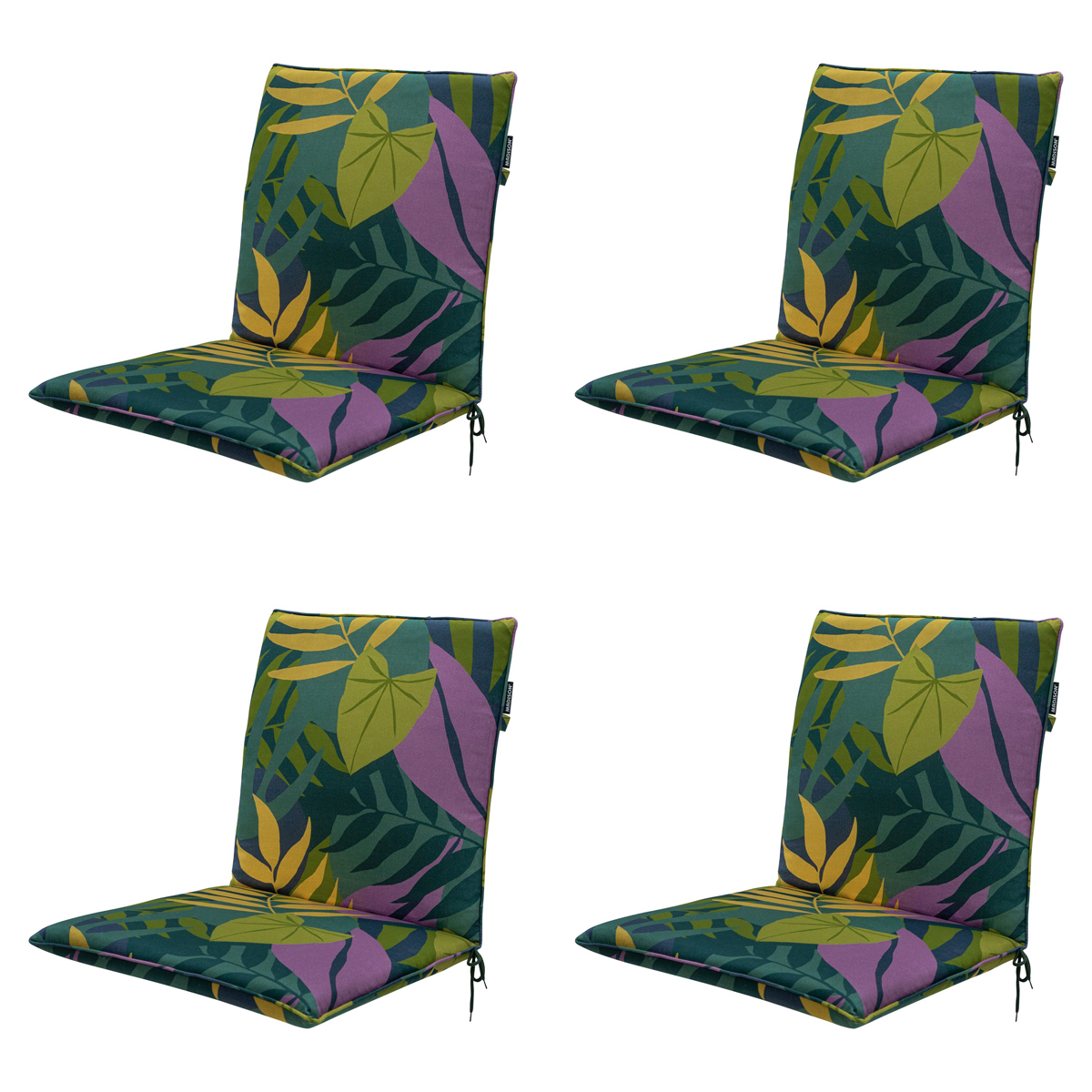 Madison Iven green Stapelstoelkussen - Set van 4