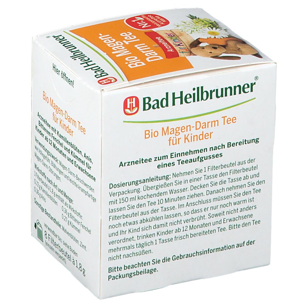 Bad Heilbrunner Bio Magen-Darm Tee für Kinder