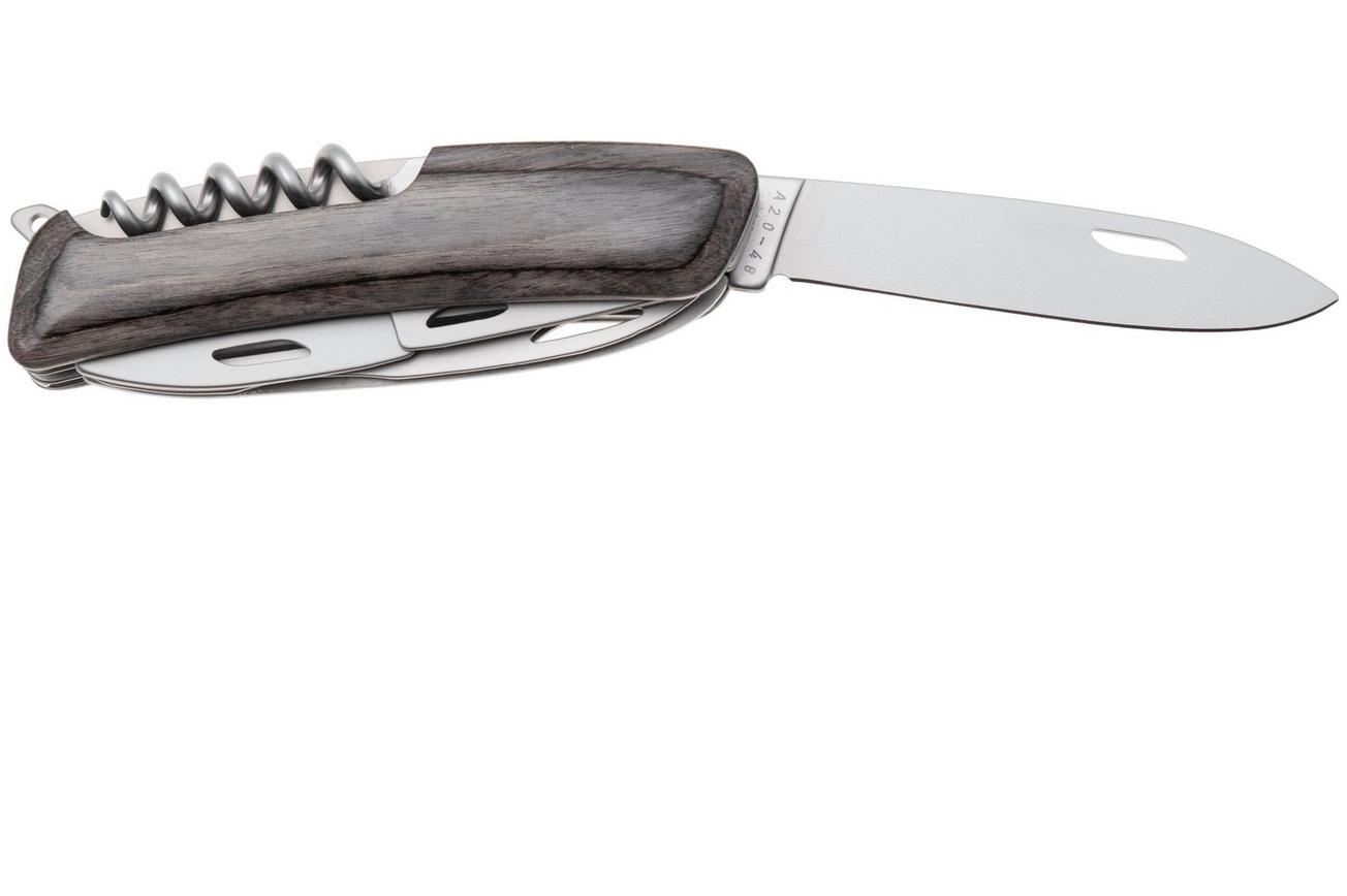 Swiza D09 R AM, KNR.0136.6510, Laminate Black, Zwitsers zakmes, 9 tools