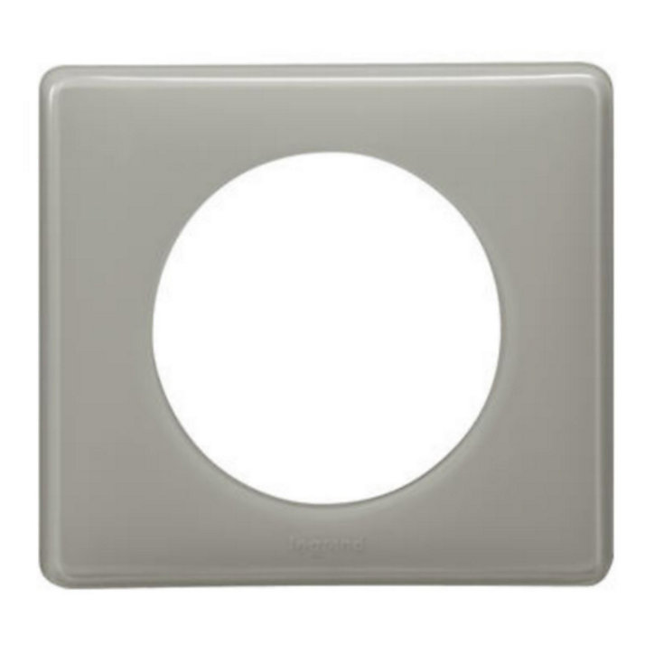 Plaque de finition Legrand Céliane gris perle 1 poste
